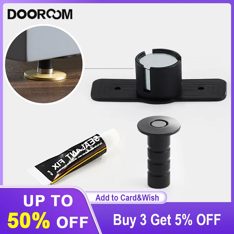 

Ультратонкий Невидимый латунный дверной ограничитель DOOROOM магнитное напольное крепление скрытое автоматическое всасывание дверной ограничитель