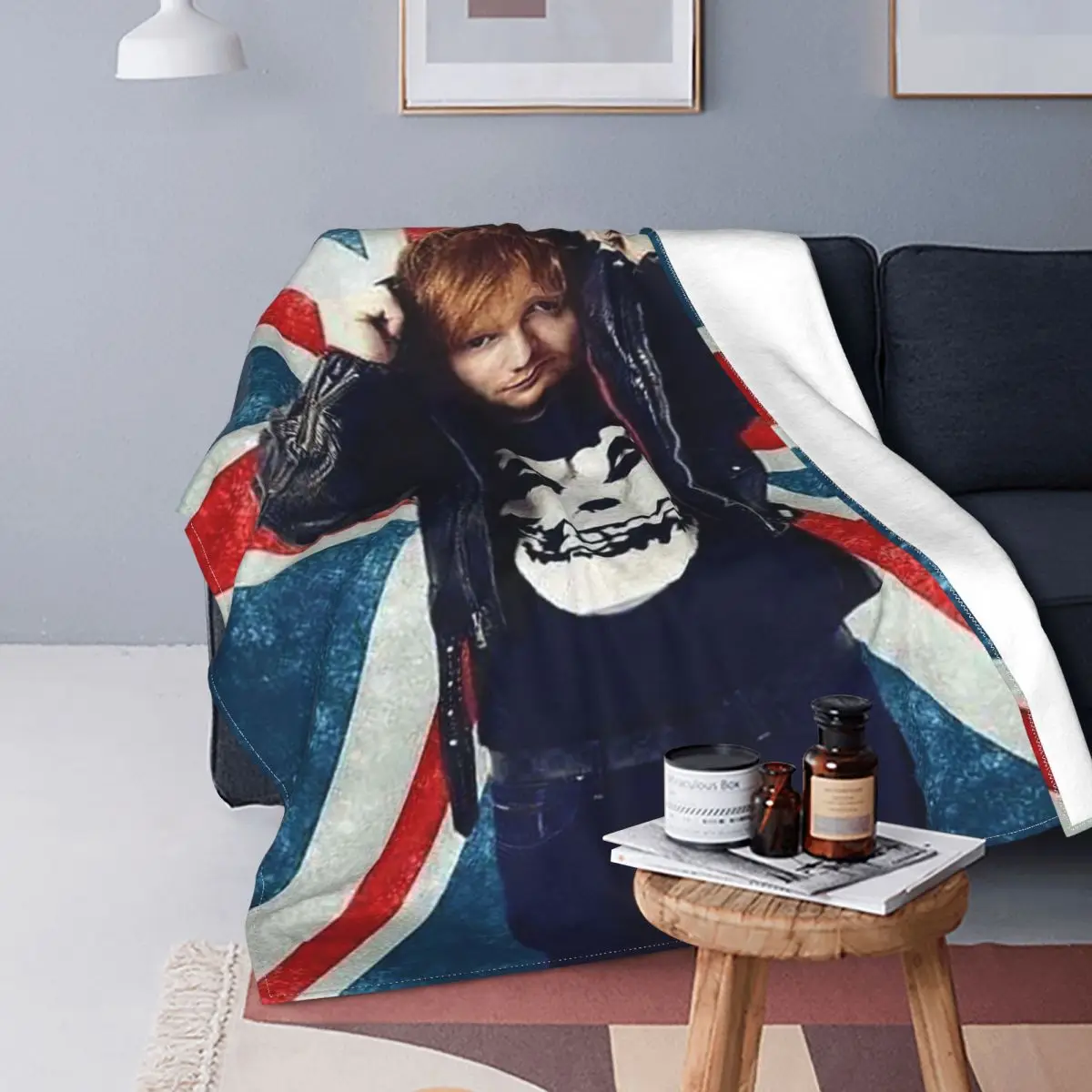 

Ed Sheeran Blankets Sofa Cover Fleece Print 3D Print Breathable Super Soft Throw Blankets for Sofa Couch Bedspread