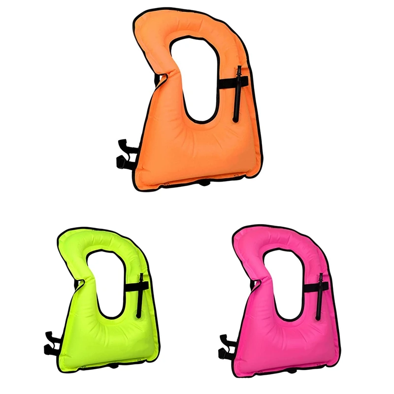 

ELOS-Inflatable Snorkel Vest For Adults, Adjustable Snorkeling Jackets Safety Vest (Up To 100 Lbs Loading)
