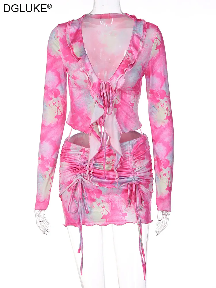 Комплект из двух предметов Женский пикантный укороченный топ с лямкой на шее и