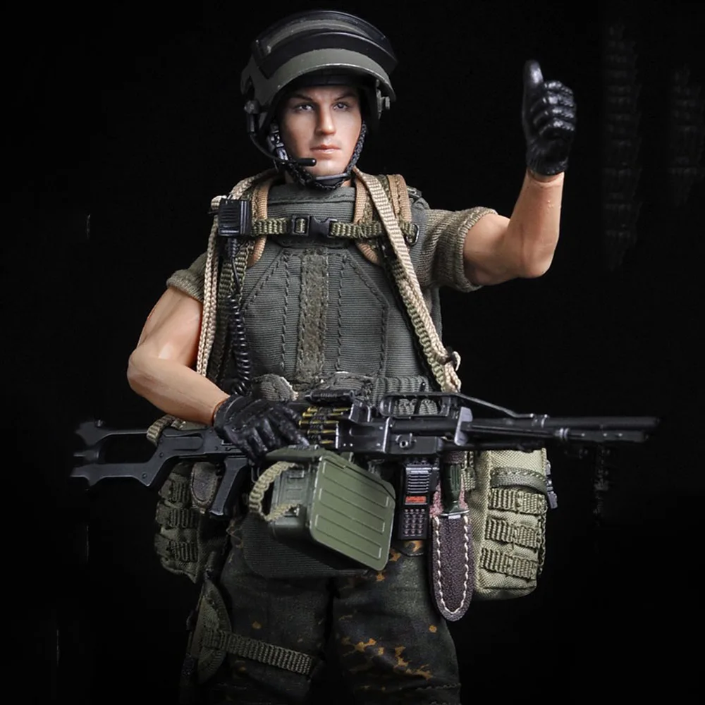 

For Collection Crazy Figure LW010 1/12 Russian Alpha Special Forces Machine Gunner Beslan 2004 6'' Action Figure with Weapon