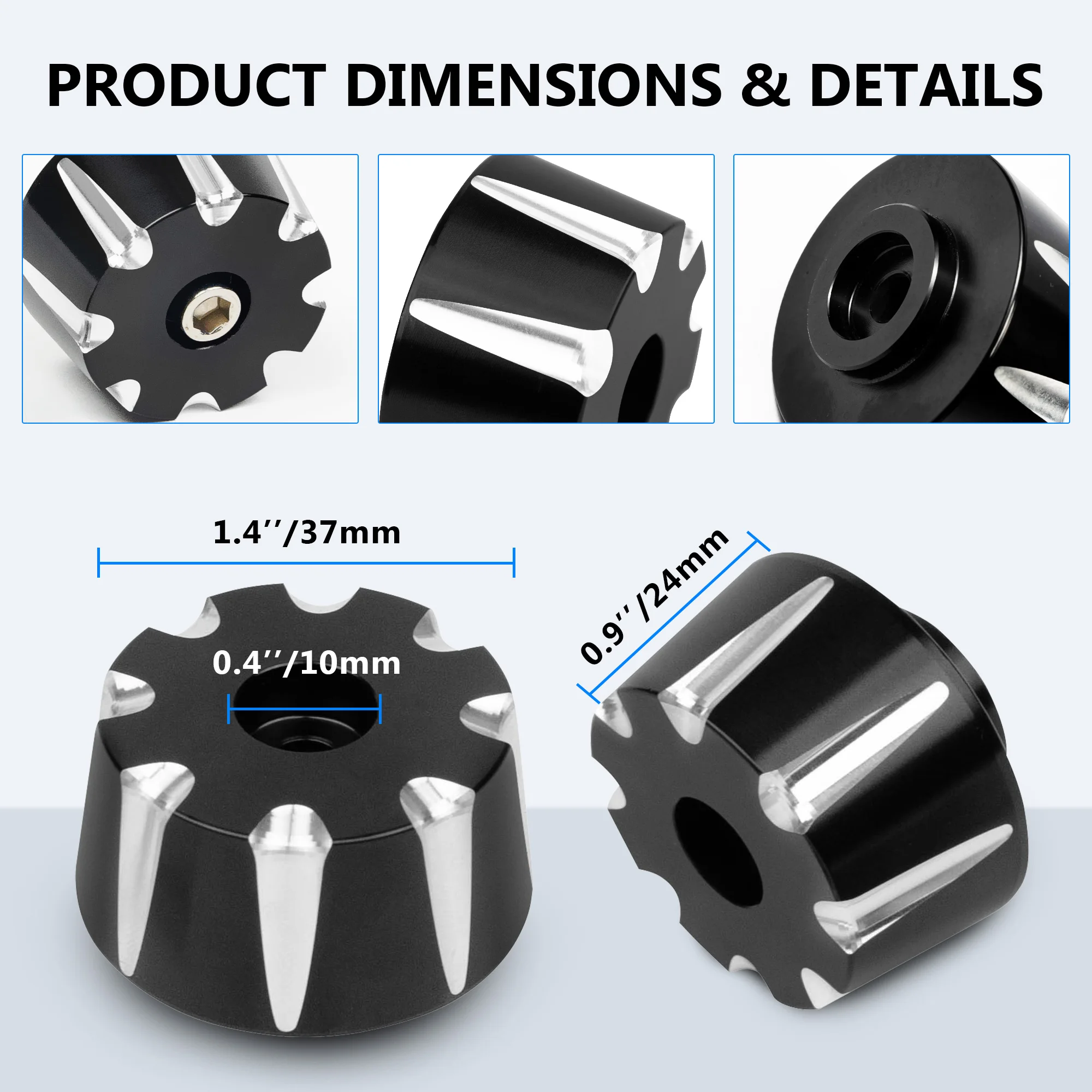 Фото Для Can-Am Spyder F3 / RT / ST 2015-2023 и RT-L 2012-2023 – Алюминиевые утяжелители руля / заглушки руля – снижают вибрацию рук. №2