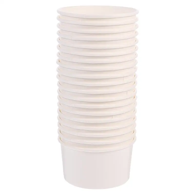

100pcs Cups Paper Bowls Disposable Disposable Bowls Yogurt Dessert Cake Snack Serving Pudding Party Mousse Containers Container