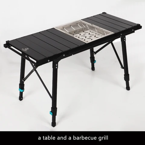 Наружный стол из алюминиевого сплава с регулируемой высотой, портативный фотостол с газовой плитой, оборудование для гриля