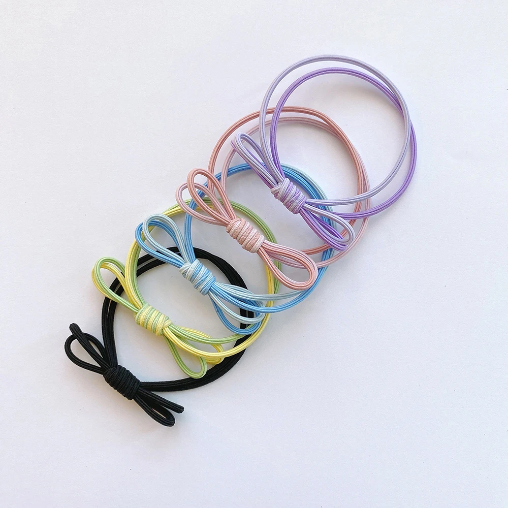 

Sweet Girl Handmade Bow Hair Band Hair Rope Women Tied Hair Band Hair Accessories Simple Basic Hir Rope Ornaments Headwear