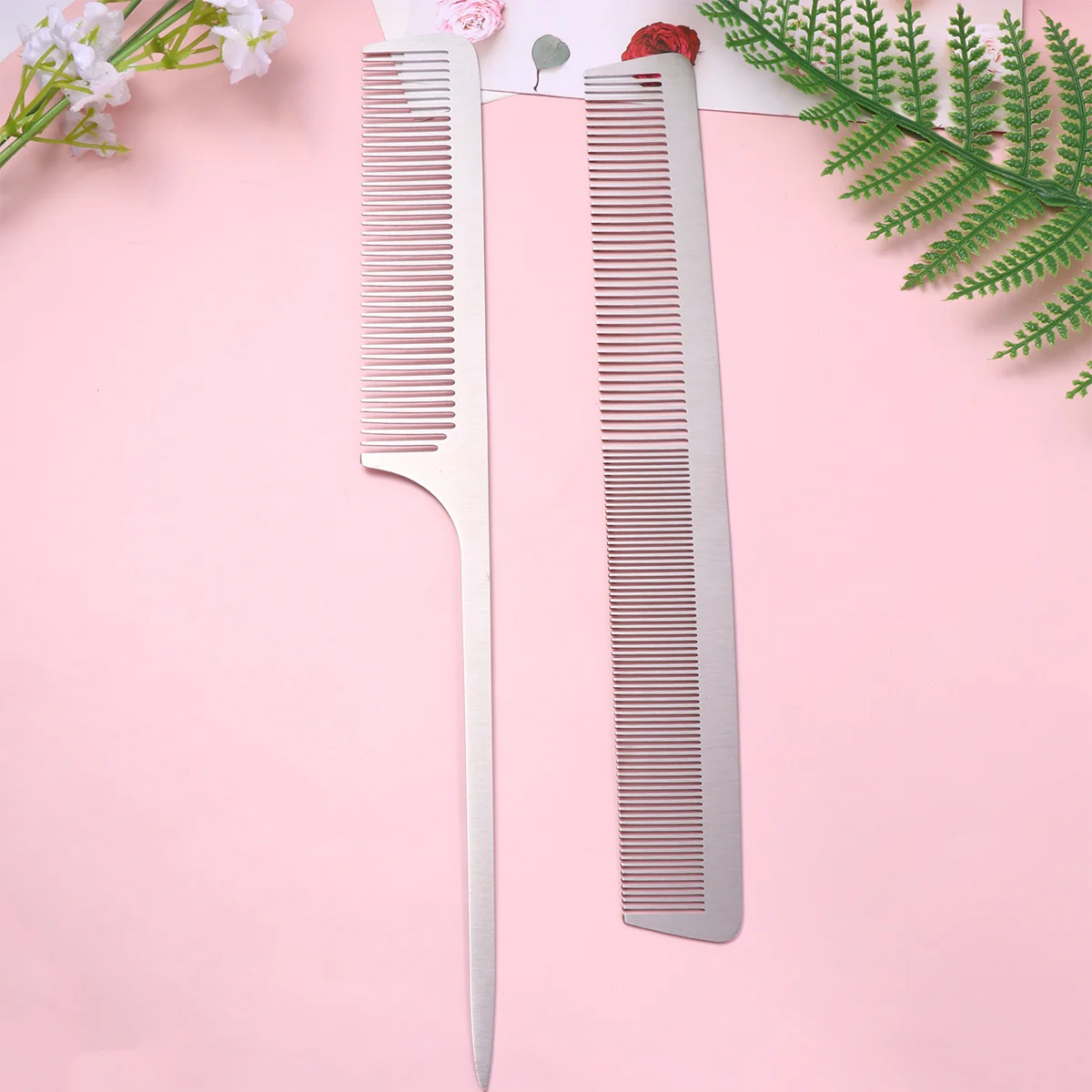 

2 шт., мужские гребни из нержавеющей стали