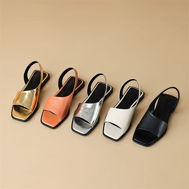 Женские туфли из натуральной овечьей кожи Meotina летние повседневные на плоской