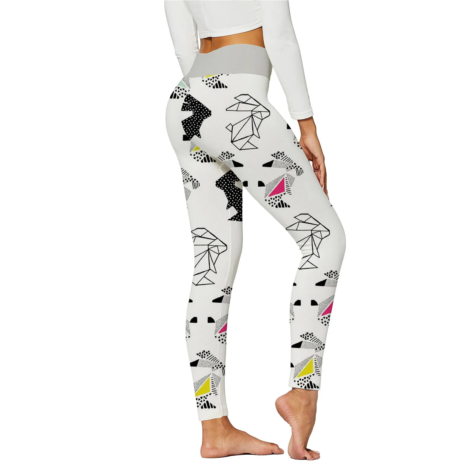 

Штаны для йоги для девочек 10, женские брюки с пасхальным принтом, леггинсы с высокой талией, спортивные трико для тренировок и бега, штаны дл...