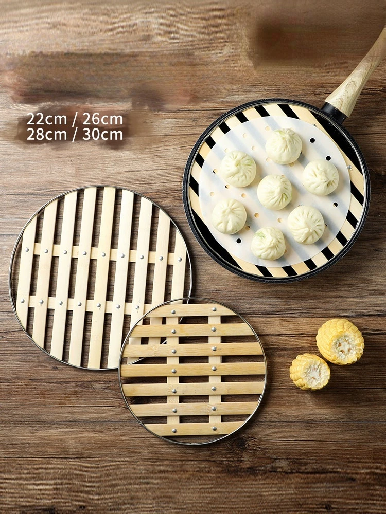 

Multifunction Steamer Shelf Cookware Stainless Steel Steamer Rack Durable Pot Steaming Tray Stand Bamboo Kitchen Accessories