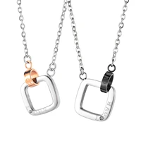 new niche design simple and versatile couples stainless steel necklaces
