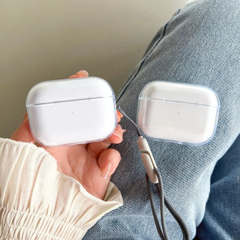 

Чехол для airpods pro 2, чехол, 5 аксессуаров для наушников Generacion, чехол в официальном стиле с ремешком, мягкий прозрачный чехол из ТПУ для airpod