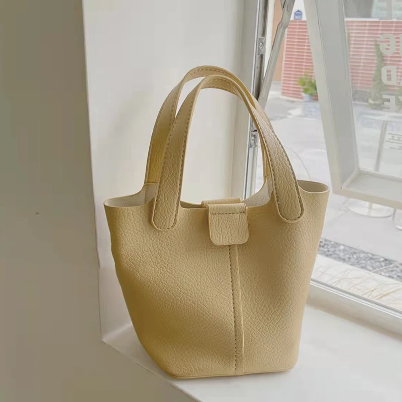 

сумка через плече Women's Fashion Simple Casual Cross-body Bucket Bag Retro Solid Color Versatile Handbag Convenient Basket Bags