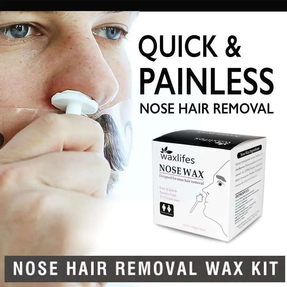 

100g Nose Wax Beans Waxed Stick Nose Hair Removal Kit X6i7