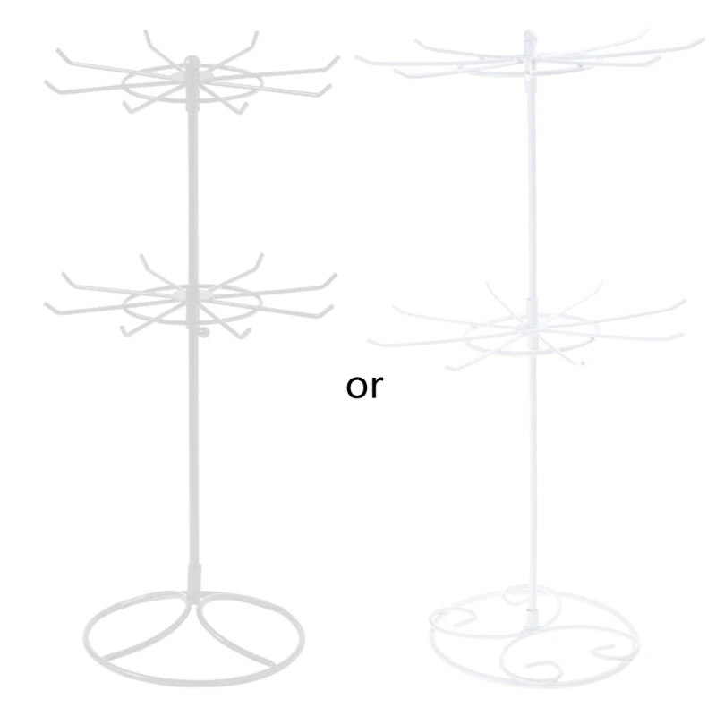 

2-Tier Rotary-Jewelry Stand Rack Earrings Necklace Display Holder Drop shipping