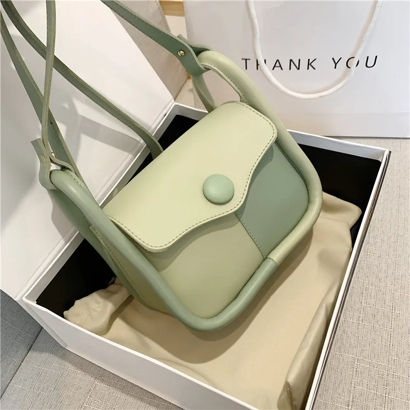 

Women's Flap Tote Fashion Contrast Pu Laether Crossbody Shoulder Bags for Women New Female Underarm Totes Handbags Travel