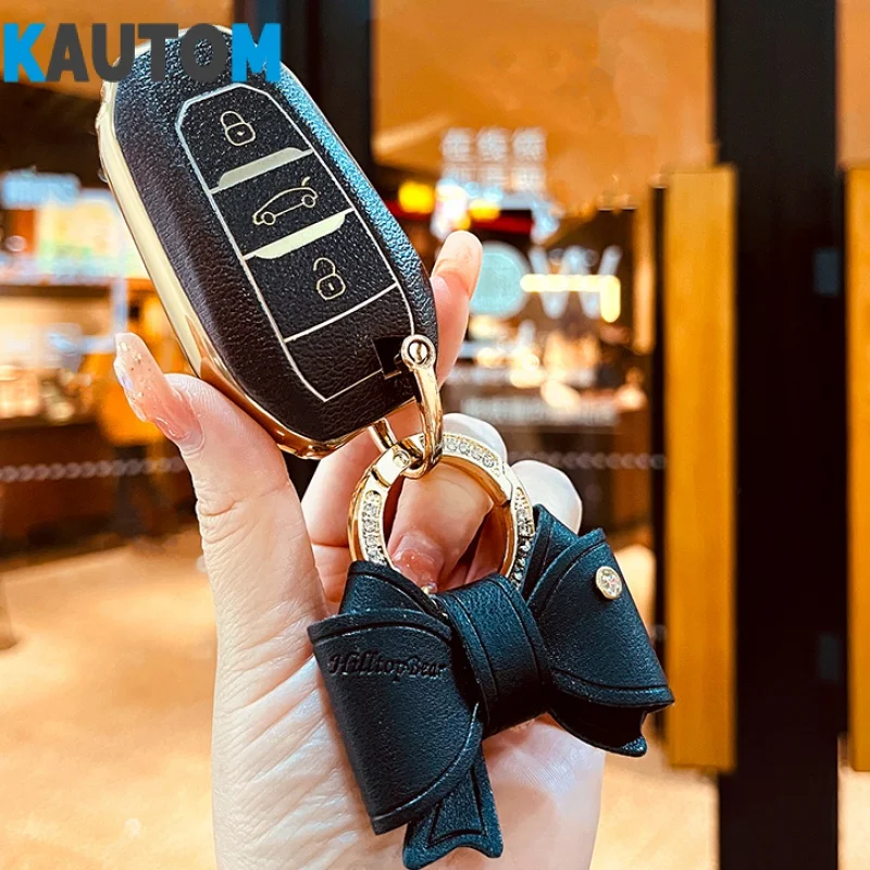 

Женский кожаный ключ для Peugeot 2022 4008 308 508l 3008 2008 5008