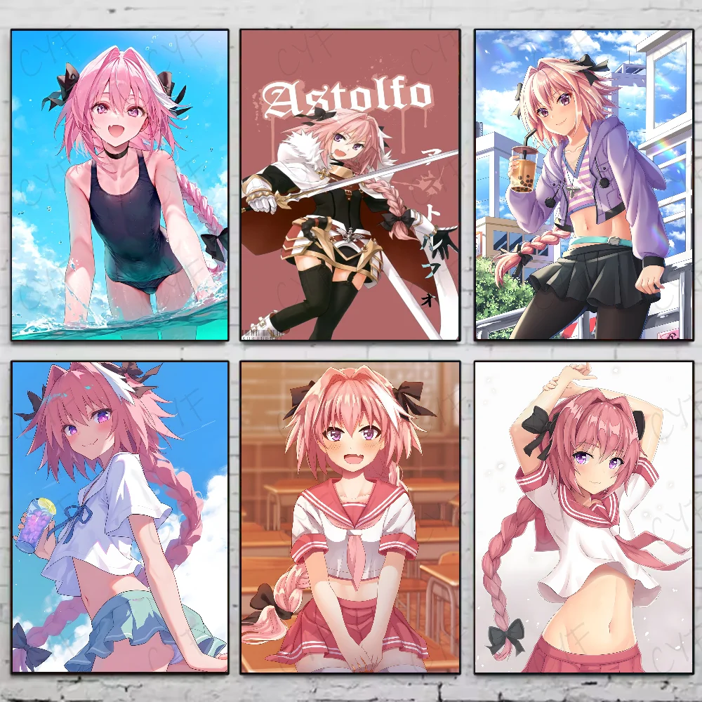 Fate Apocrypha Astolfo постер HD искусство липкая стена водонепроницаемый дом гостиная