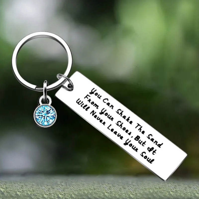

Cute Beach Lover Keychain Beach Sea Key Chain Pendant Jewelry