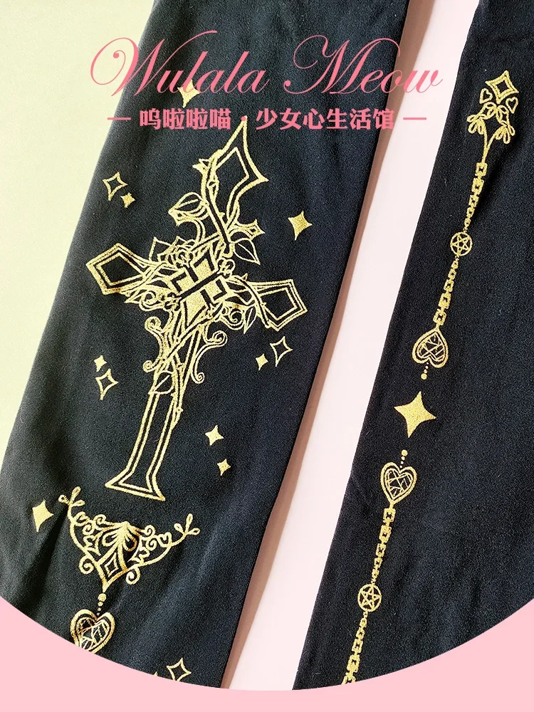 Оригинальные японские колготки в стиле &quotЛолита&quot с перекрестными шипами