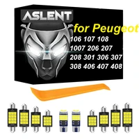 aslent for peugeot 106 107 108 1007 206 207 208 301 306 307 308 406 407 408 parts accessories canbus vehicle led interior light