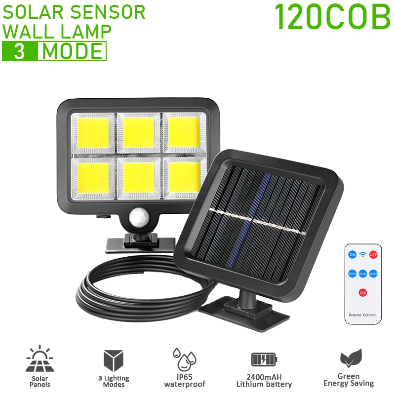 

LED Solar Split Wall Lamp Motion Sensor Waterproof 3 Mode Garden Lamps Street Lighting Solar Lamp For Garden Security Wall Light