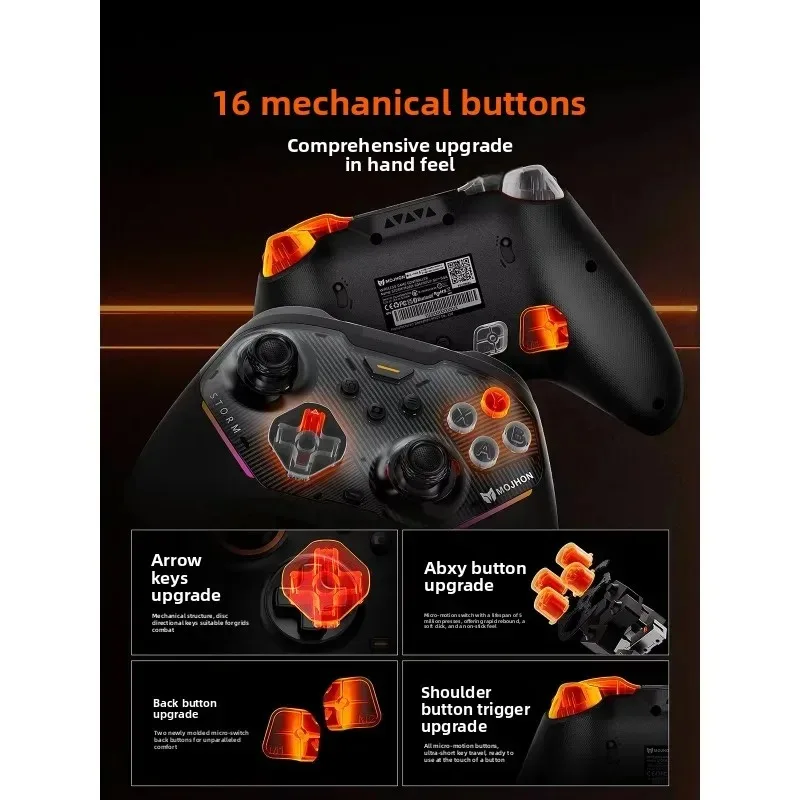 Игровые контроллеры BIGBIGWON Gale 2, беспроводные Bluetooth-геймпады для Switch, FPS, киберспорта, с карбоновой пленкой, для ПКiOSAndroidSwitch, для игр FPS 3A (art.: 3920da5fec136) - 3920da5fec136