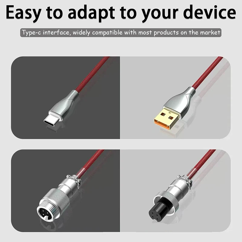 Механическая клавиатура Type-C USB 1 8 м спиральный кабель провод Игровая аксессуары