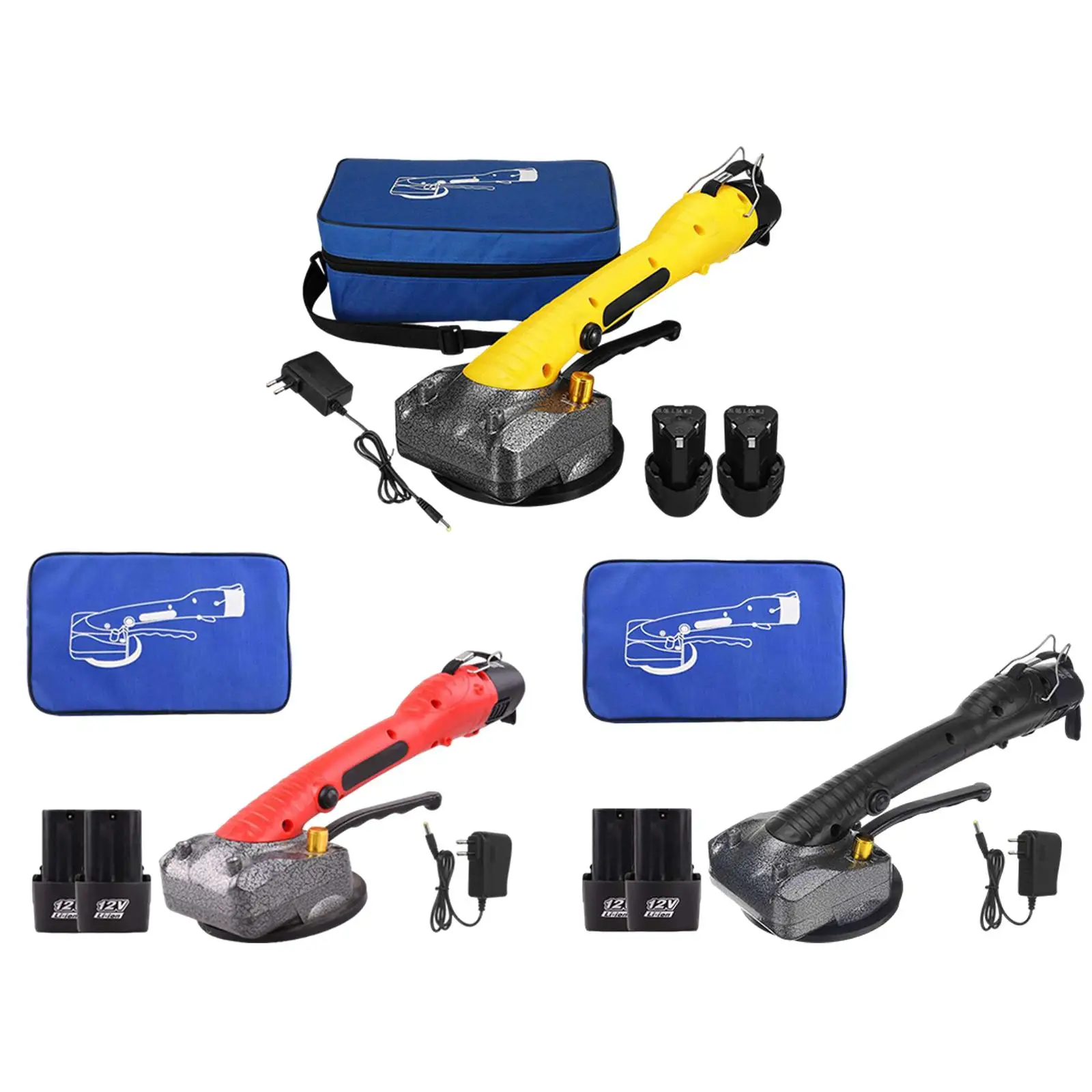

Suction Cup Tile Tiling Machine for 800x800mm Tile Vibration Frequency 12000R/Min, 2000W 6 Speed Tile Leveller for Household Use