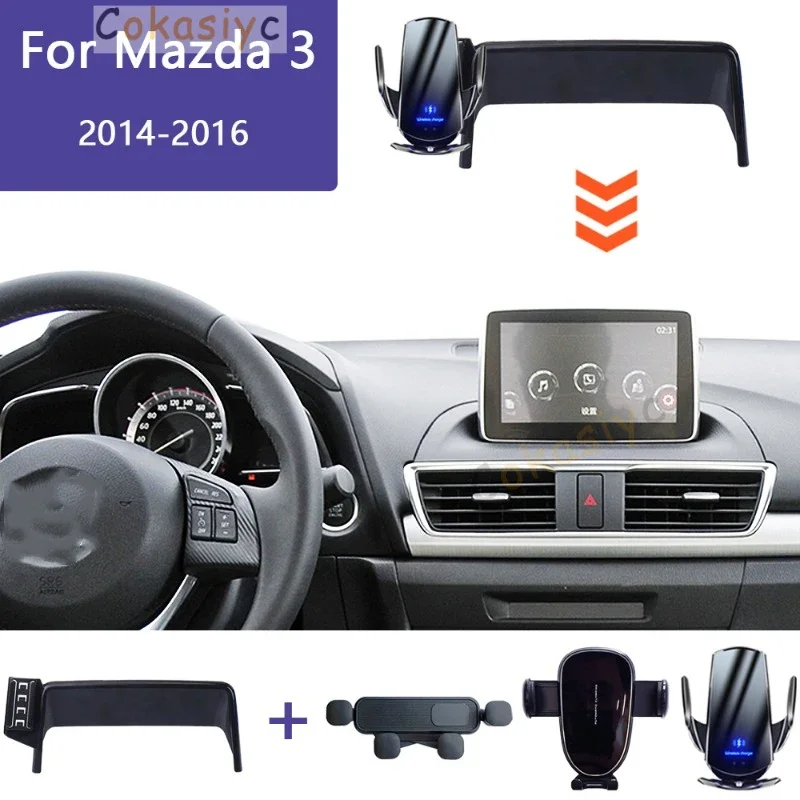 Для Mazda 3 2014 2015 2016 BM BN Автомобильный держатель телефона Экран Фиксированный