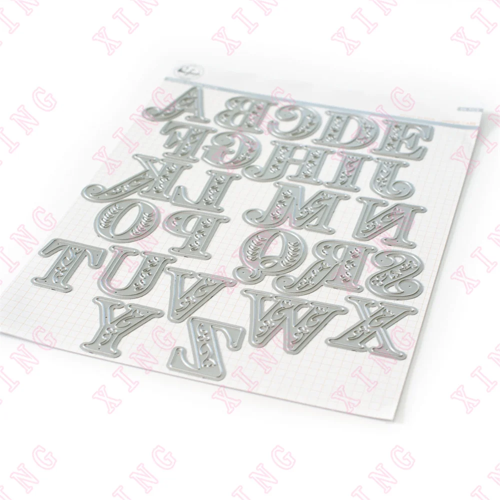 

2022 Metal Cutting Dies Decoration Embossing Template Diy Greeting Card Handmade Craft Reusable Molds Kelly Alpha Upper Case Die