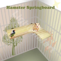 wooden hamster chinchilla springboard bird platform small animal play toys