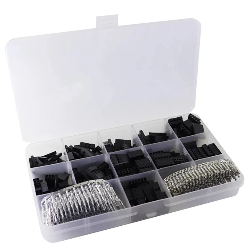 

620Pcs Dupont Connector 2.54Mm,Dupont Cable Jumper Wire Pin Header Housing Kit,Male Crimp Pins+Female Pin Connector