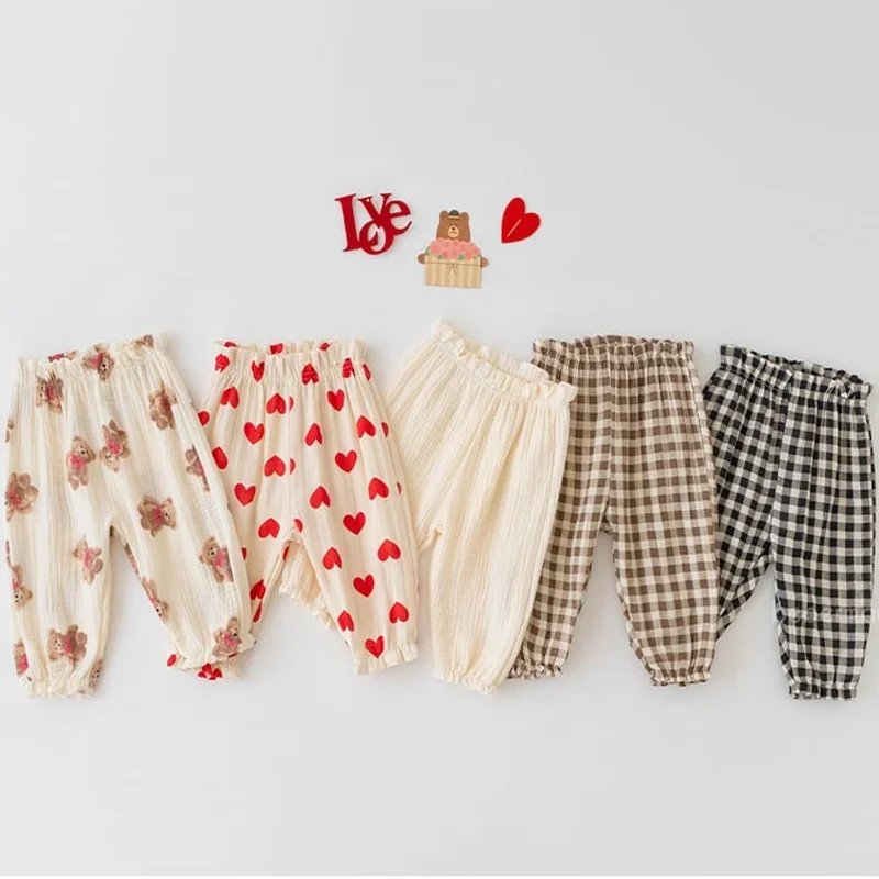 

Fashion Korean Version of Boys and Girls Baby Bloomers Harem Pants Light Summer Anti-mosquito Pants Baby Clothes