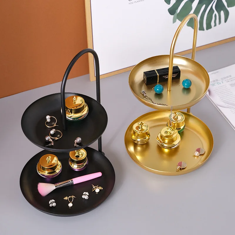 

Роскошный демонстрационный стеллаж для ювелирных изделий в скандинавском стиле, железный художественный органайзер для косметики, золото...