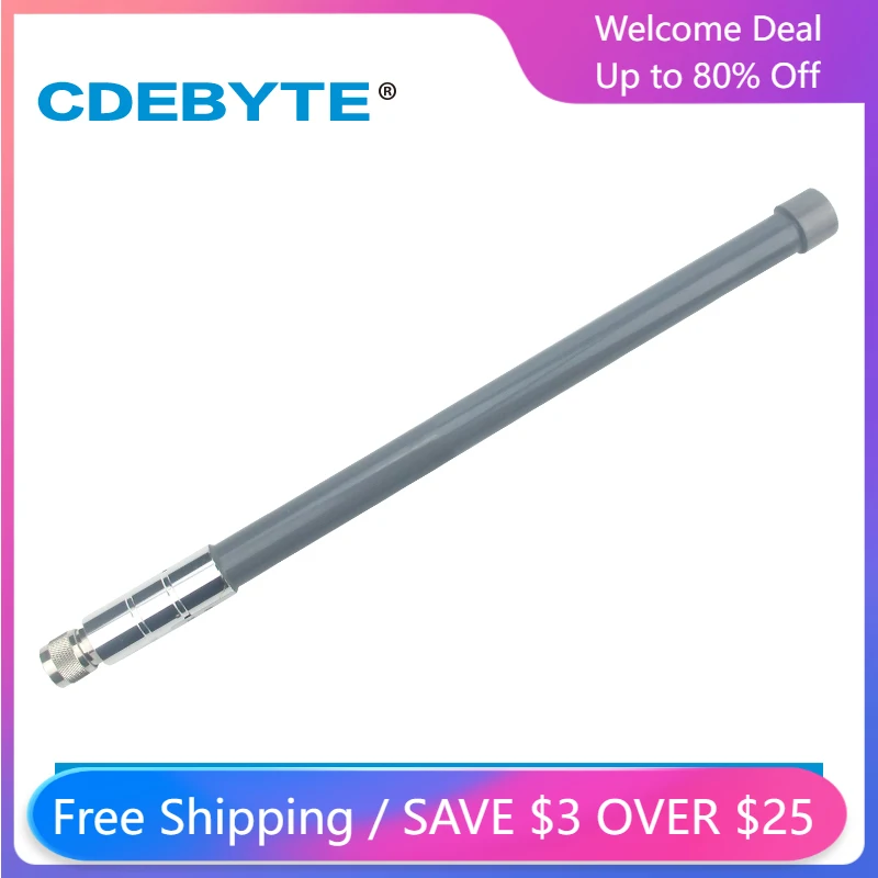 

Dual Frequency Fiberglass Antenna 4/6dBi 2.4GHz 5.8GHz N-J CDEBYTE TXWF-BLG-18 High Gain Long Range Vertical Polarization 100W