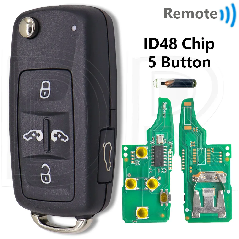 

Отличный чип ID48 5K0837202AD 433 МГц 5K0837202AE 315 МГц автомобильный дистанционный ключ для VW Volkswagen Multivan T5 Sharan Caravelle 2009-2015
