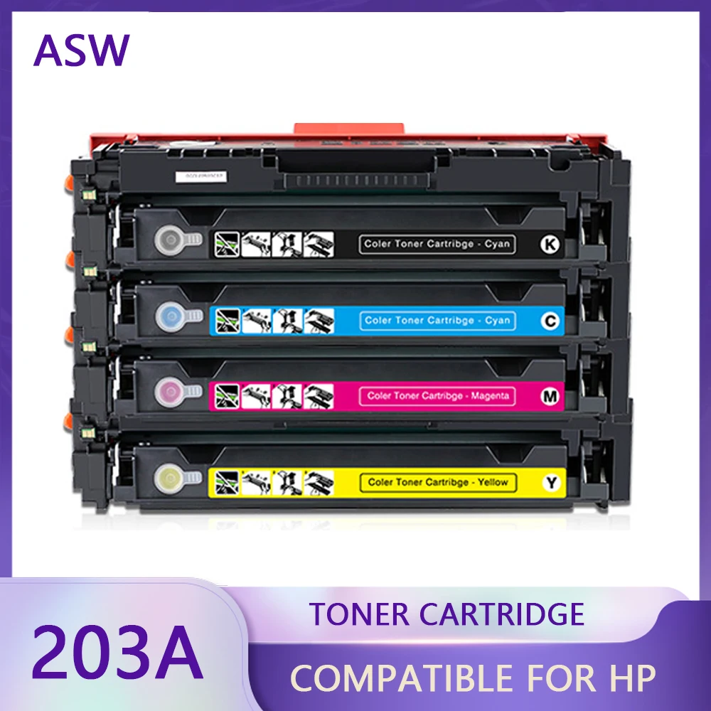 

4PK Compatible for hp 203A CF540A 540a toner cartridge For HP LaserJe Pro M254nw M254dw MFP M281fdw M281fdn M280nw printer