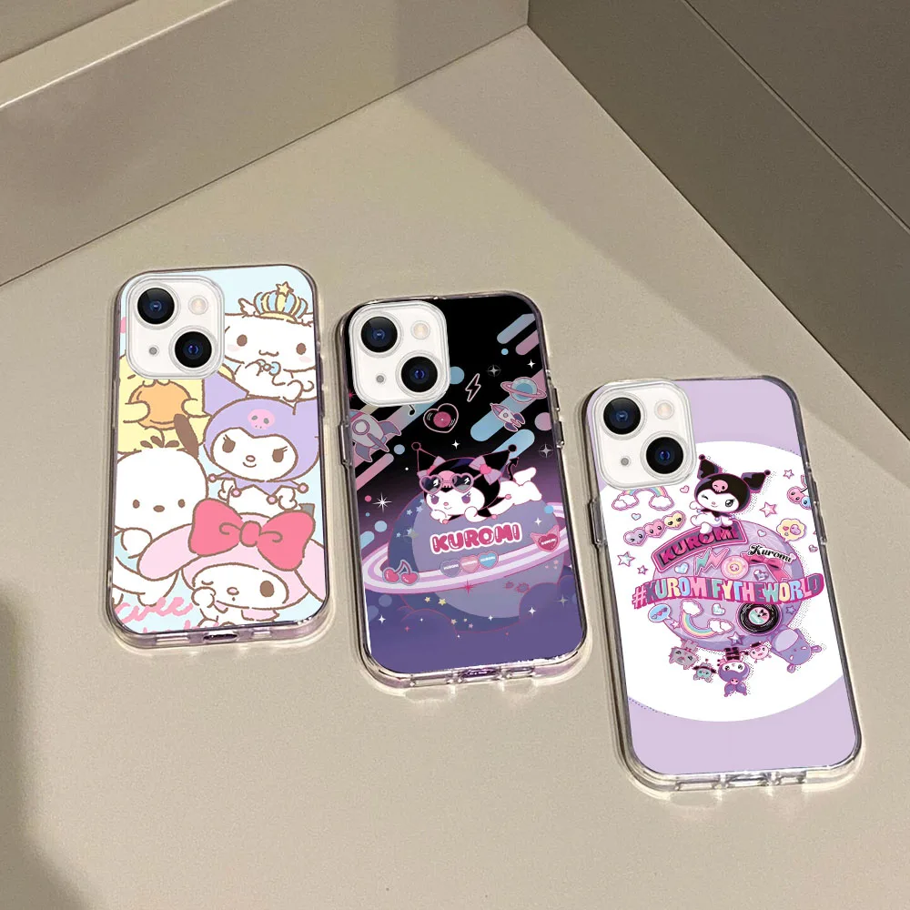 WB-16 Kuromi Прозрачный силиконовый чехол для LG K9 10 11 12 22 30 40 41 50 51 61 62 Plus Prime Max