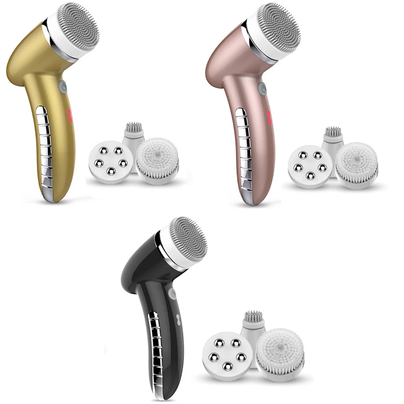 

4 In 1 Electric Women 100% Safe Wash Facial Cleansing Brush IPX6 USB Female Electric Face Cleaning Apparatus