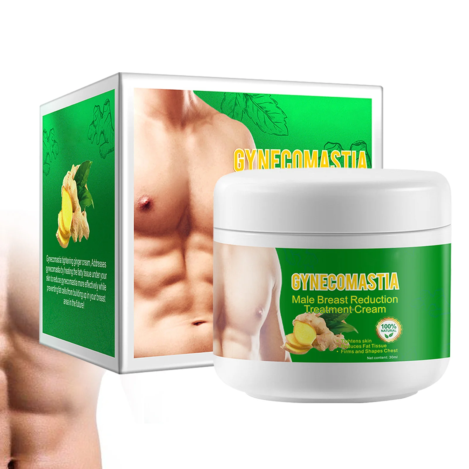 

Gynecomastia Tightening Ginger Cream Natural Plant Breast Firming Massage Cream Body Slimming Burn Massaging Cream Fat Burner