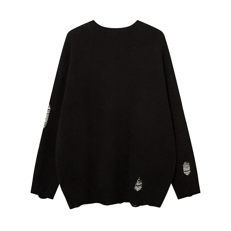 YPRS уличный стиль хип-хоп винтажный вязаный топ унисекс свитер с круглым вырезом