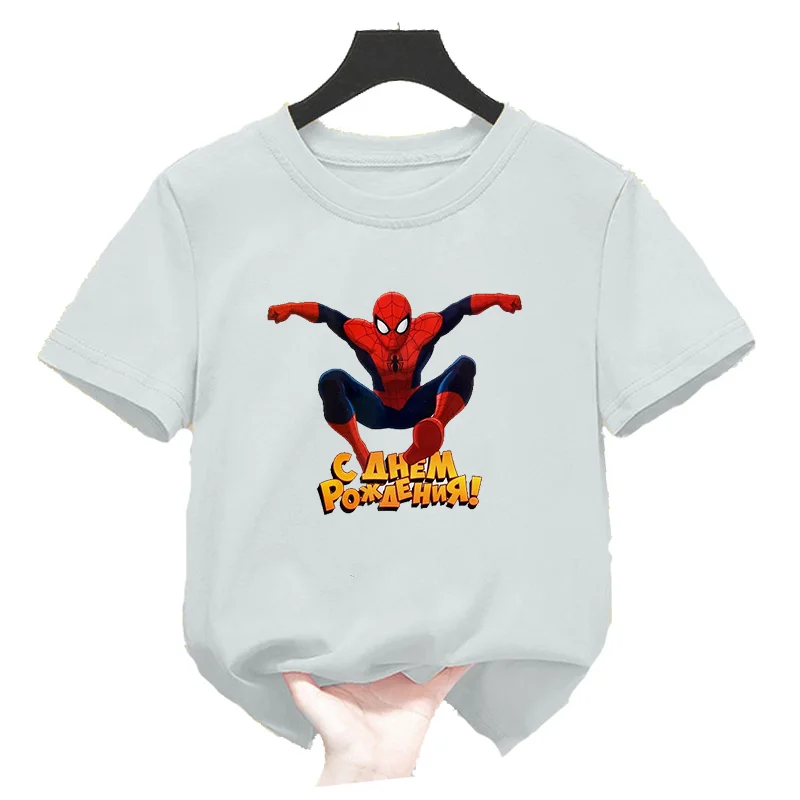 

2022 Summer Kids 3D Cartoon T Shirts Boys Disney Spiderman Boys T Shirts Girls Tops T Shirts Cartoon Kids Clothes