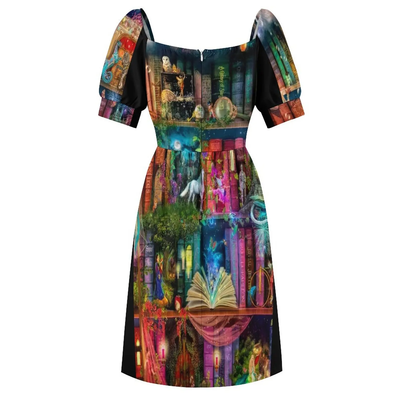 Whimsy Trove - Treasure Hunt Платье с короткими рукавами женские элегантные свободные платья