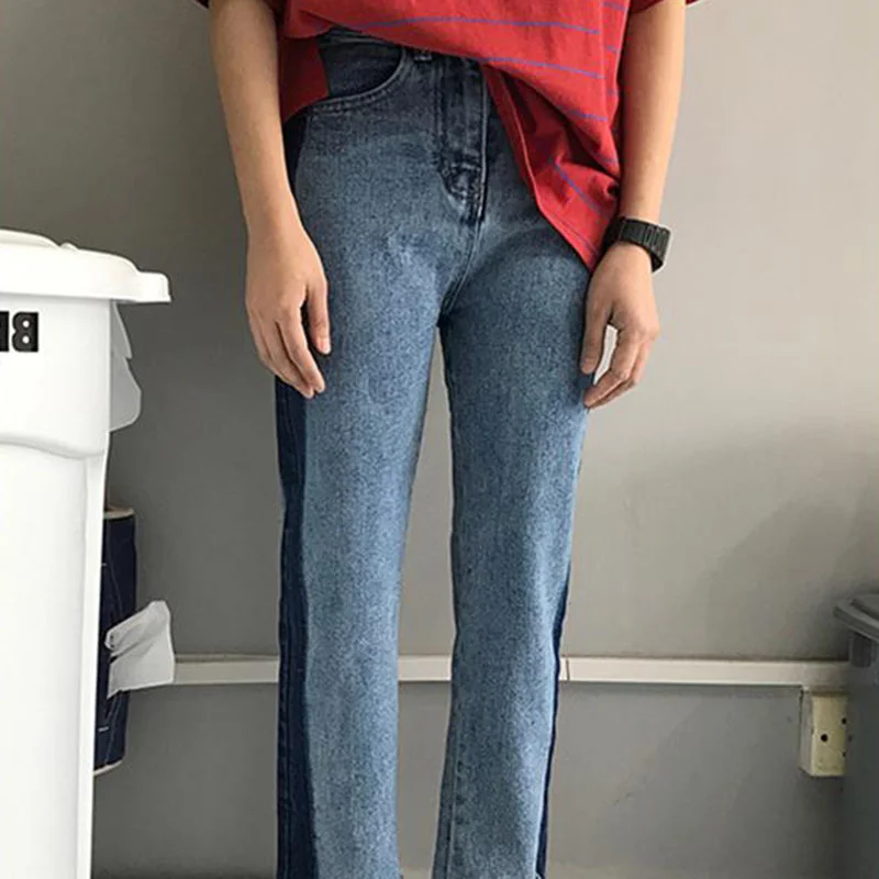 

Женские джинсы Y2k, Свободные мешковатые джинсовые брюки с высокой талией, стильные широкие брюки для женщин, прямые женские брюки для женщин...