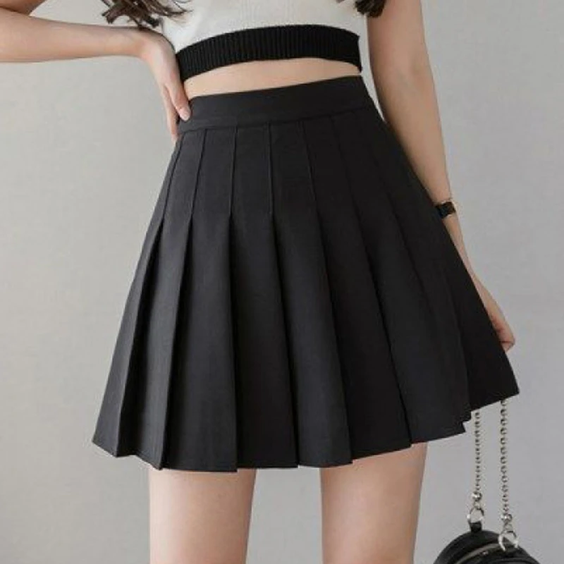 

2022 Spring Summer Korean Skirt Shorts Women High Waist Sexy Mini Skirt School Short Pleated Kawaii Japanese Pink Skirt Female