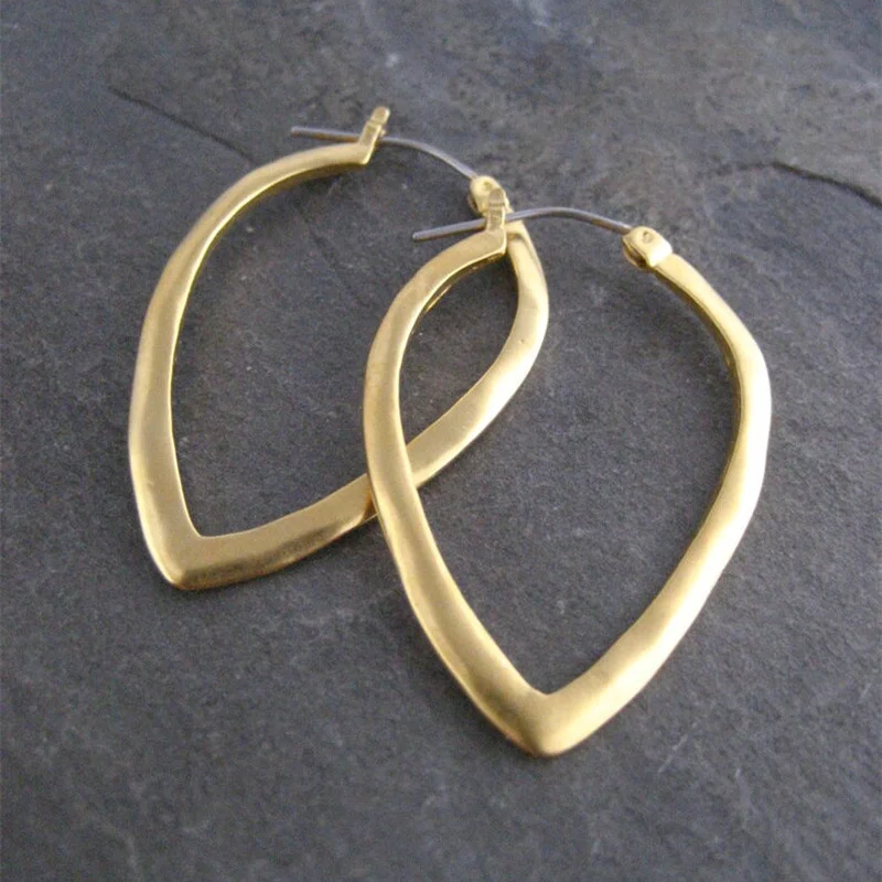 

Fashion Simple Metal V-Hoop Hook Drop Earrings for Women