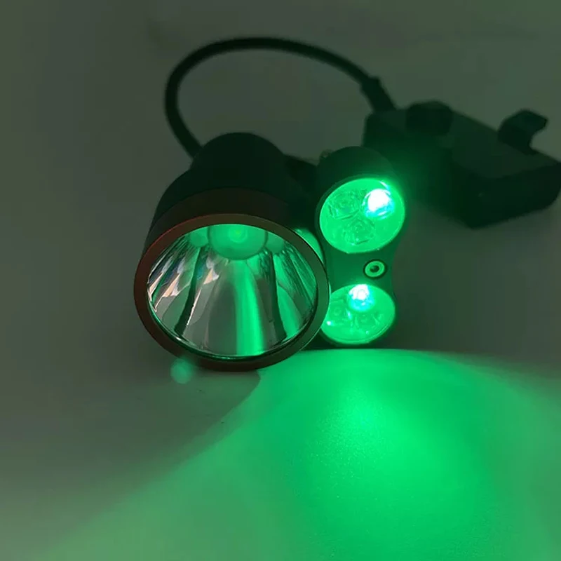 Night Vision Lamp Hunting Light White Green Yellow Red LED Headlamp with Laser enlarge