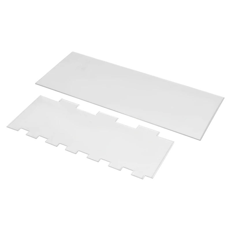 

12 Inch Acrylic Cake Scraper Smoother And 9.5 Inch Stripes Edge Side Cake Scraper Frosting Combs For Cream Cakes Smooth