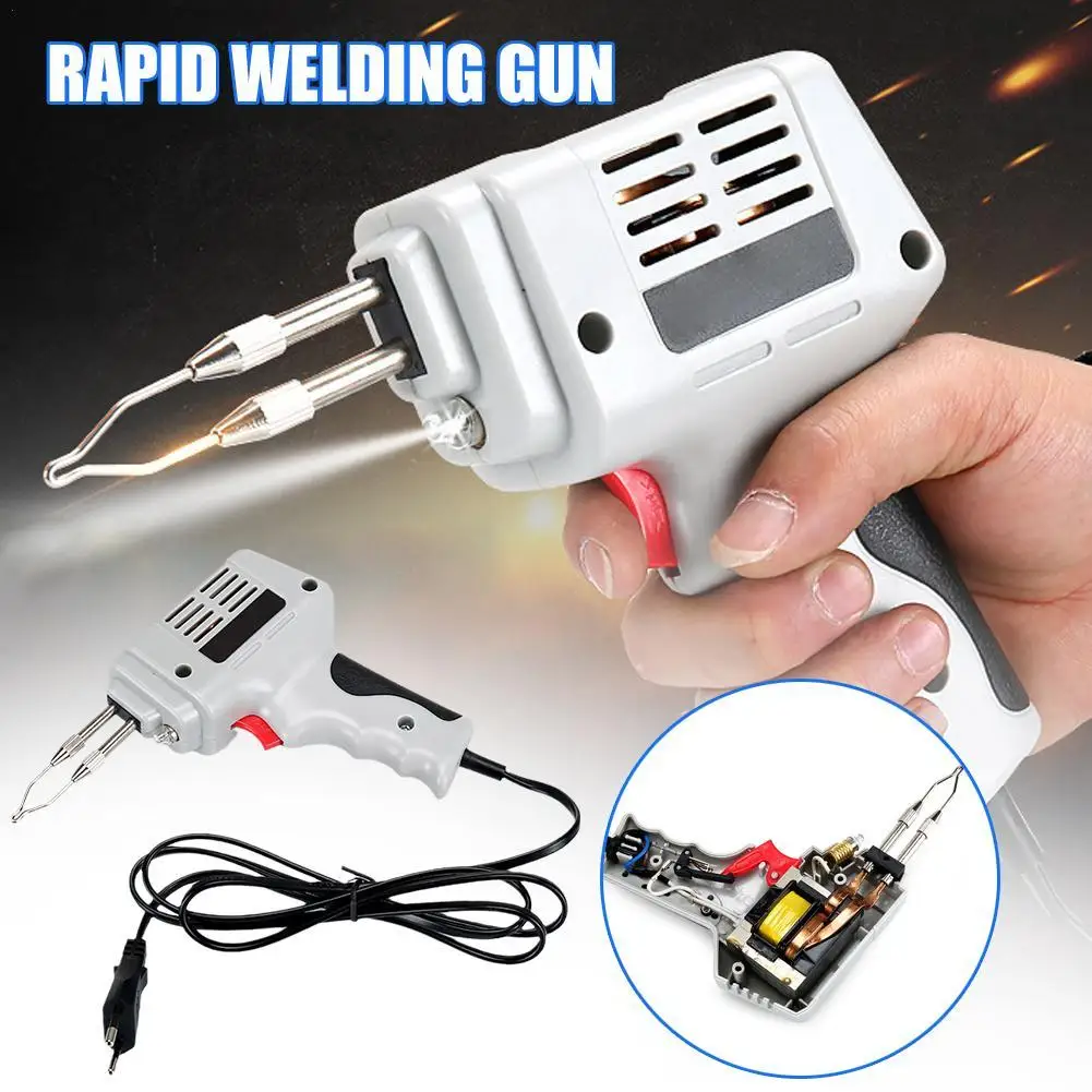 Automatic Electric Soldering Iron Tin Gun 100W 220VEU Plug Lighting Quick Heating Rework Station Solder Wire Welding Repair Tool