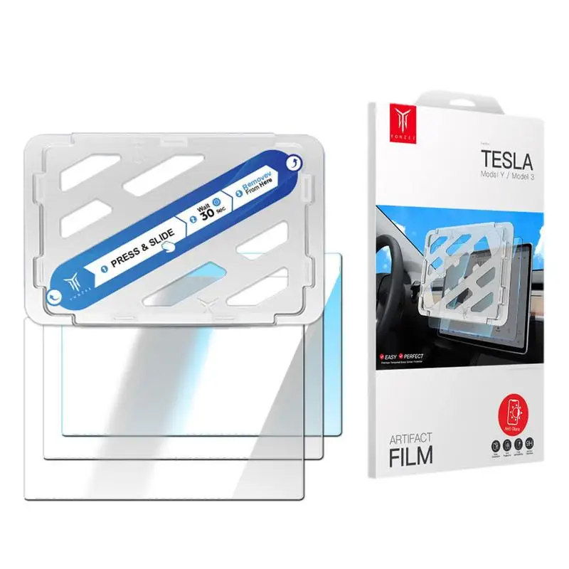 

Tempered Glass Screen Protector Designed For Tesla Model 3 Model Y Clarity No Delay Easy Install Fingerprint Film Touchscreen